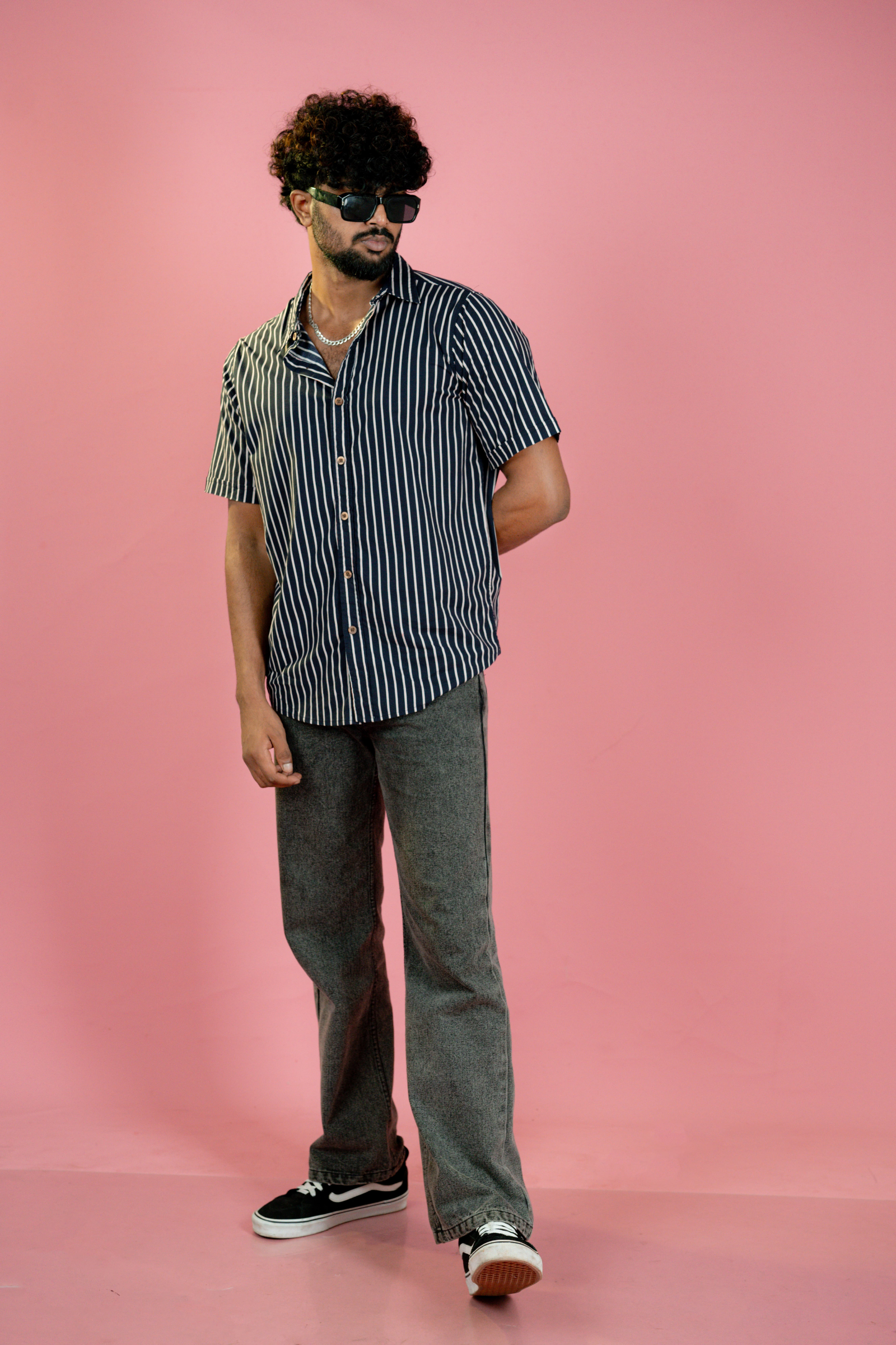 Solid navy stripes unisex shirts Solid navy stripes unisex shirts